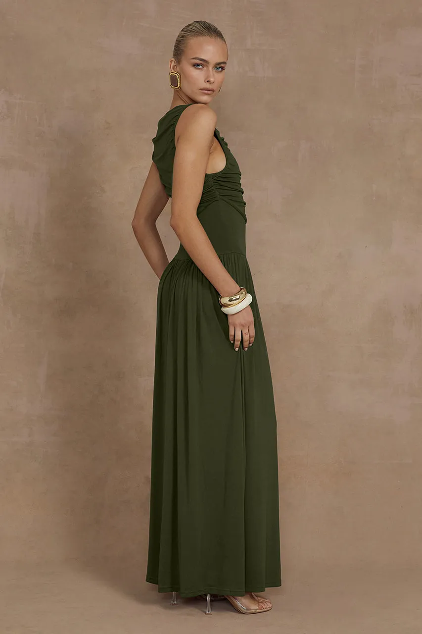 NALLA MAXI DRESS - OLIVE sold by Runaway The Label product image thumbnail 2