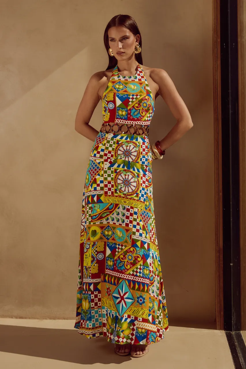 VENUS MAXI DRESS - PHAEDRA PRINT sold by Runaway The Label