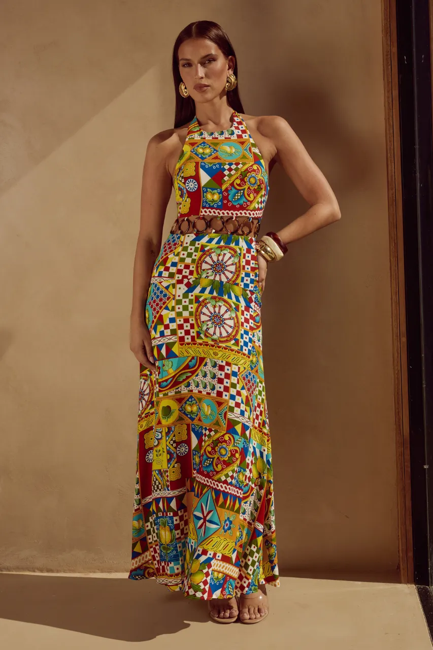 VENUS MAXI DRESS - PHAEDRA PRINT sold by Runaway The Label product image thumbnail 4