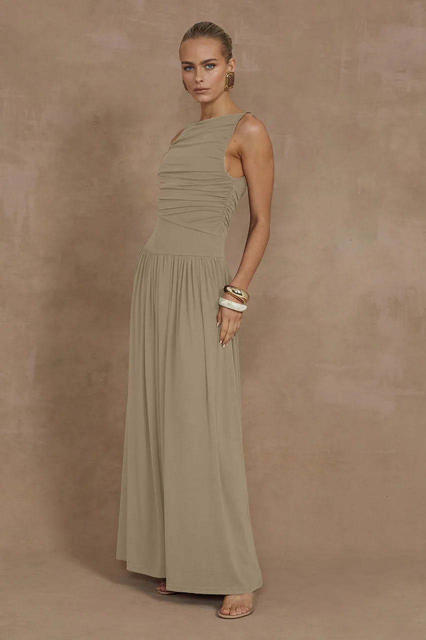 NALLA MAXI DRESS - SAND sold by Runaway The Label product image thumbnail 3