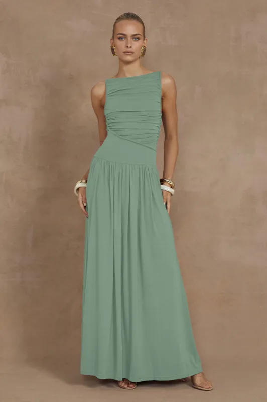 NALLA MAXI DRESS - SAGE sold by Runaway The Label