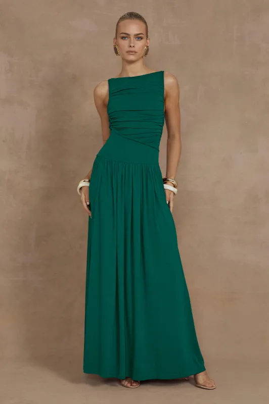 NALLA MAXI DRESS - EMERALD sold by Runaway The Label