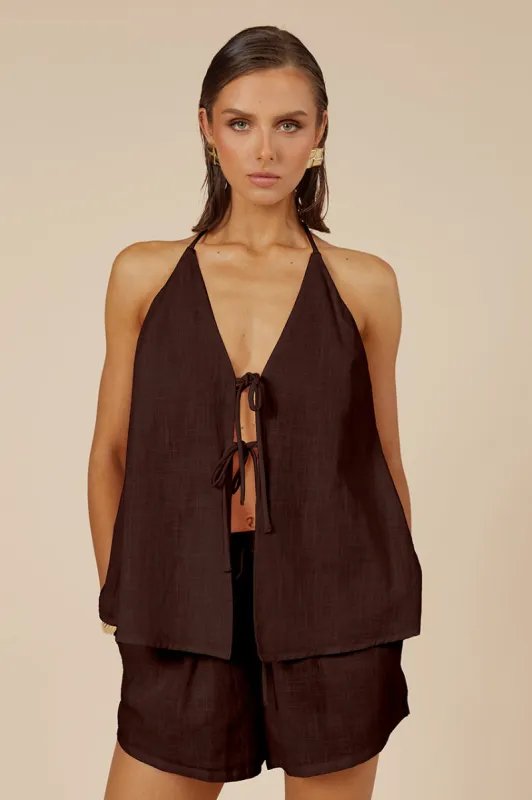 OCTAVIA SHORT - CHOCOLATE sold by Runaway The Label