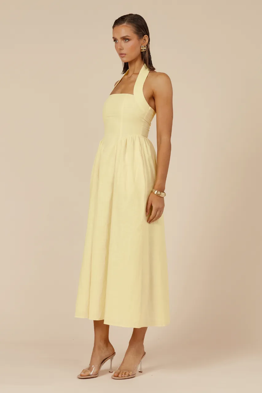 LOCKLEA MIDI DRESS - LEMON sold by Runaway The Label product image thumbnail 4