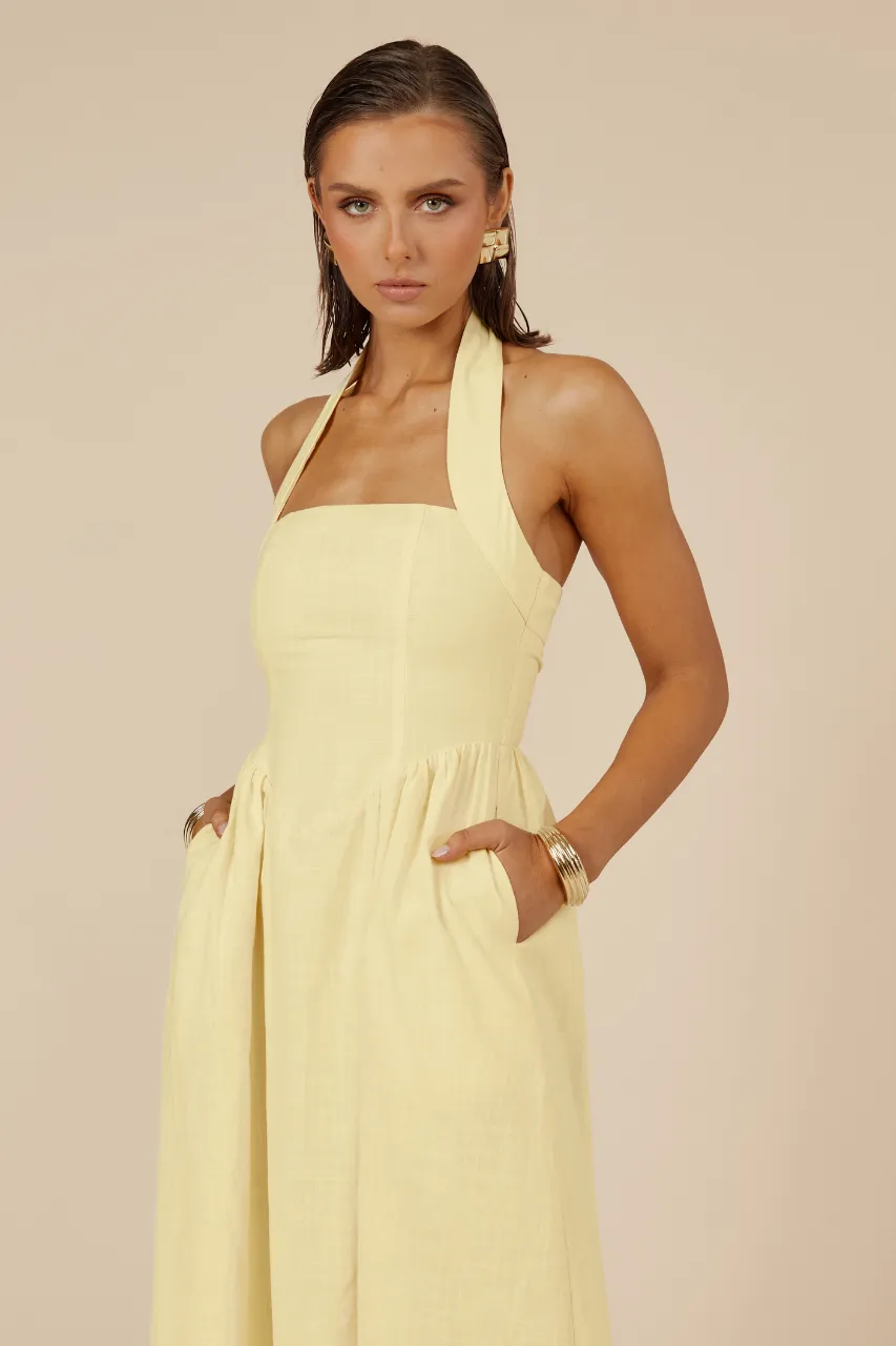 LOCKLEA MIDI DRESS - LEMON sold by Runaway The Label product image thumbnail 3