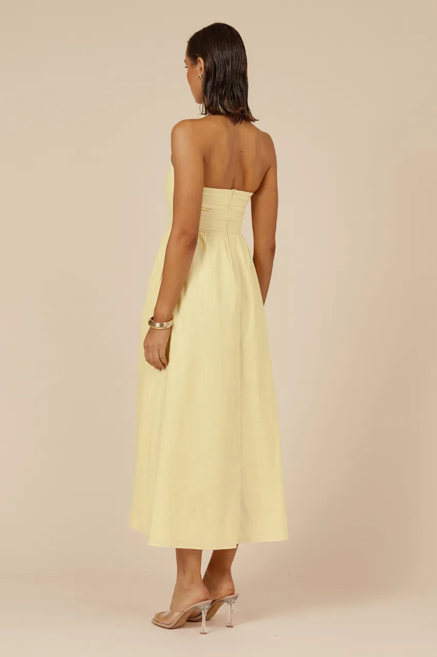 LOCKLEA MIDI DRESS - LEMON sold by Runaway The Label product image thumbnail 2