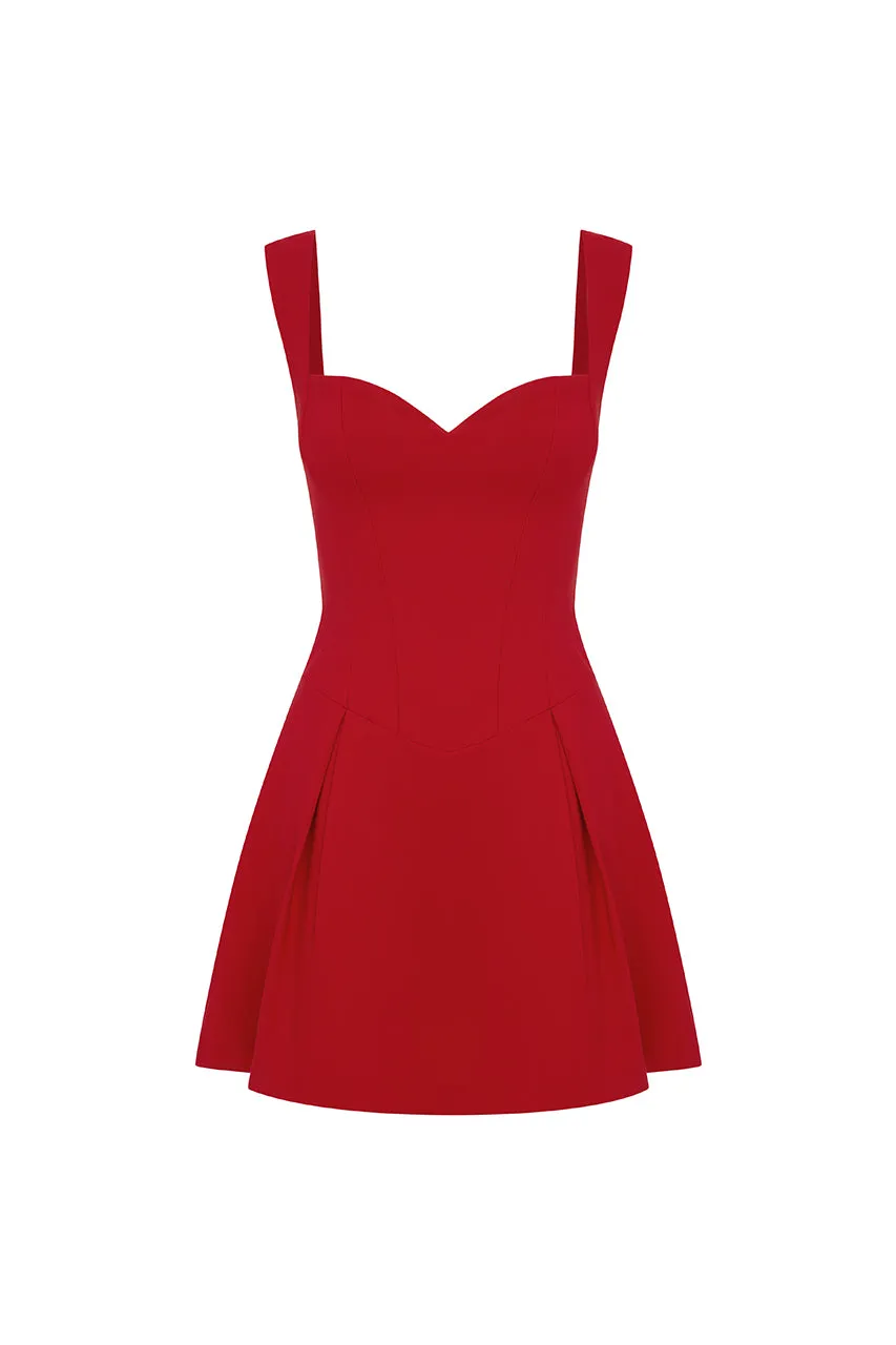 BETHANI MINI DRESS - CHERRY sold by Runaway The Label product image thumbnail 4