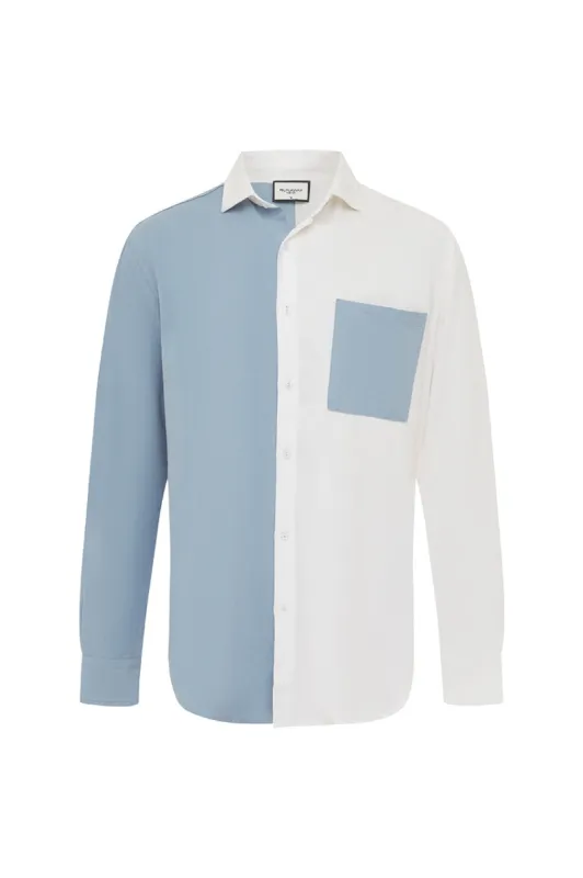 CALEB SHIRT - SKY BLUE/WHITE sold by Runaway The Label