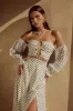 KARMA MAXI DRESS - WHITE POLKA sold by Runaway The Label