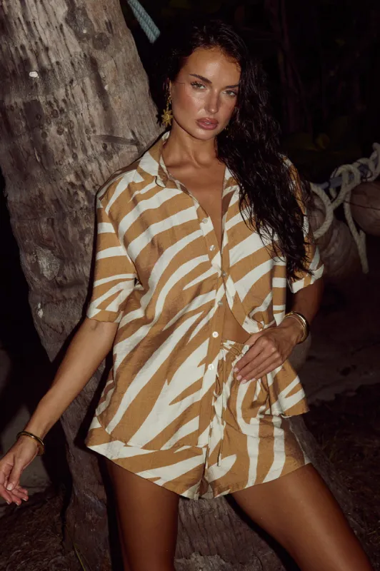 MOCHI SHIRT - TAN sold by Runaway The Label