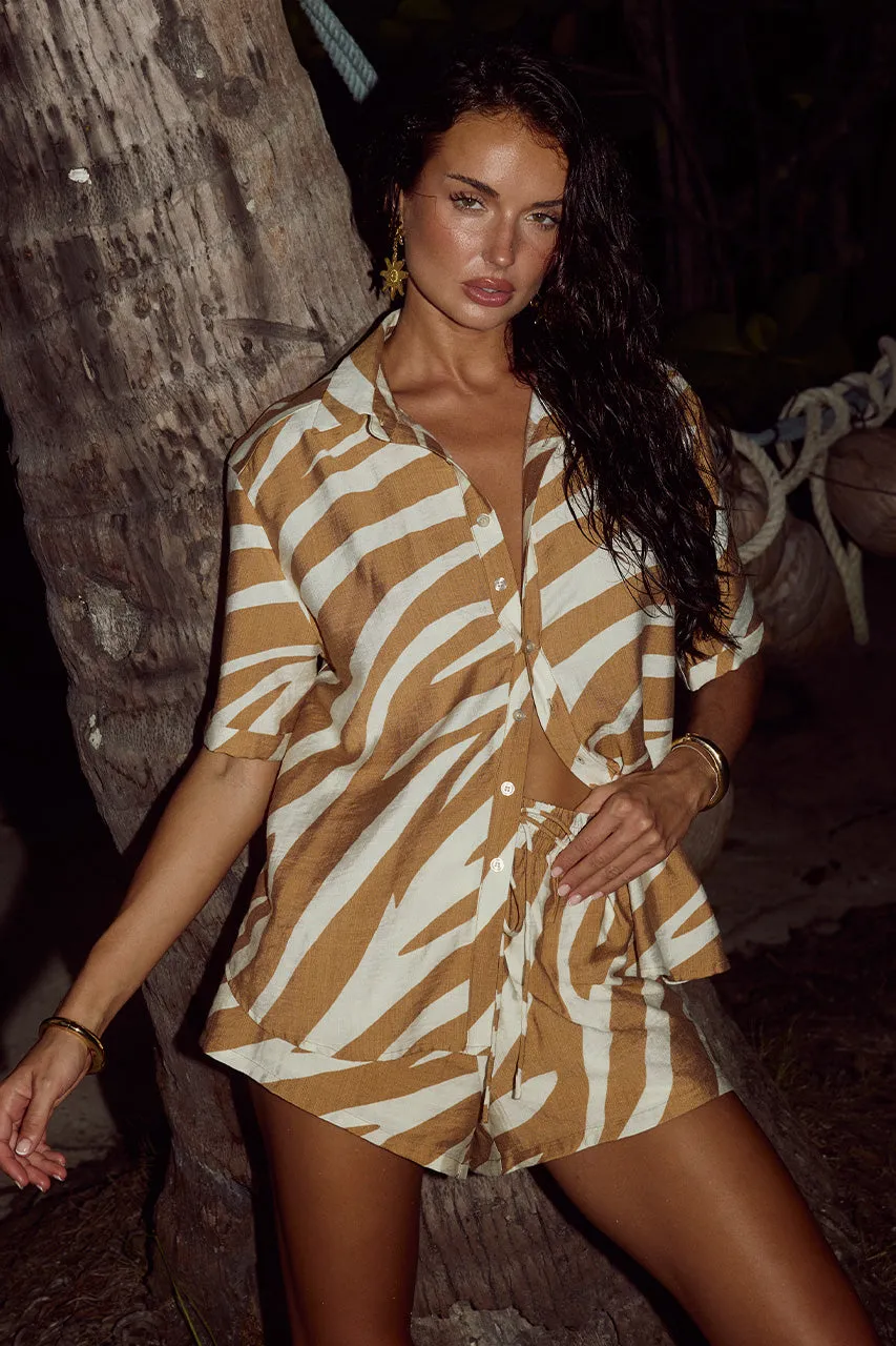 MOCHI SHIRT - TAN sold by Runaway The Label