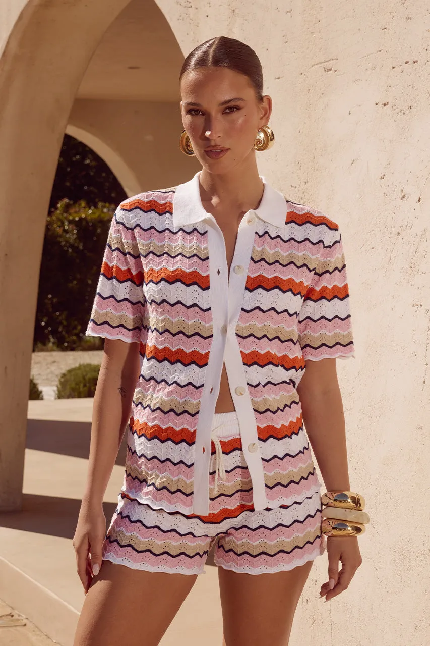 HUBERT TOP - PINK MULTI sold by Runaway The Label