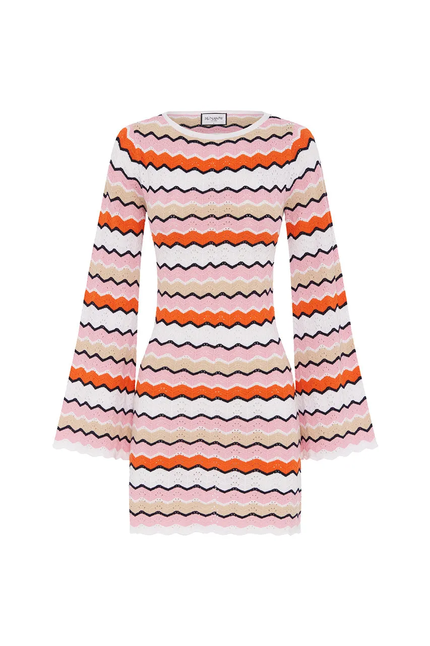 HUBERT MINI DRESS - PINK MULTI sold by Runaway The Label product image thumbnail 5