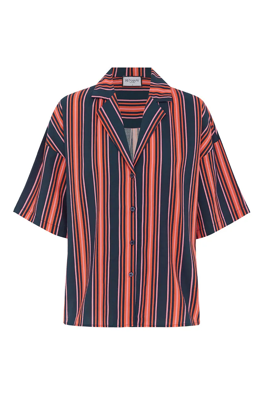 GABBIE TOP - ORANGE/NAVY sold by Runaway The Label product image thumbnail 3