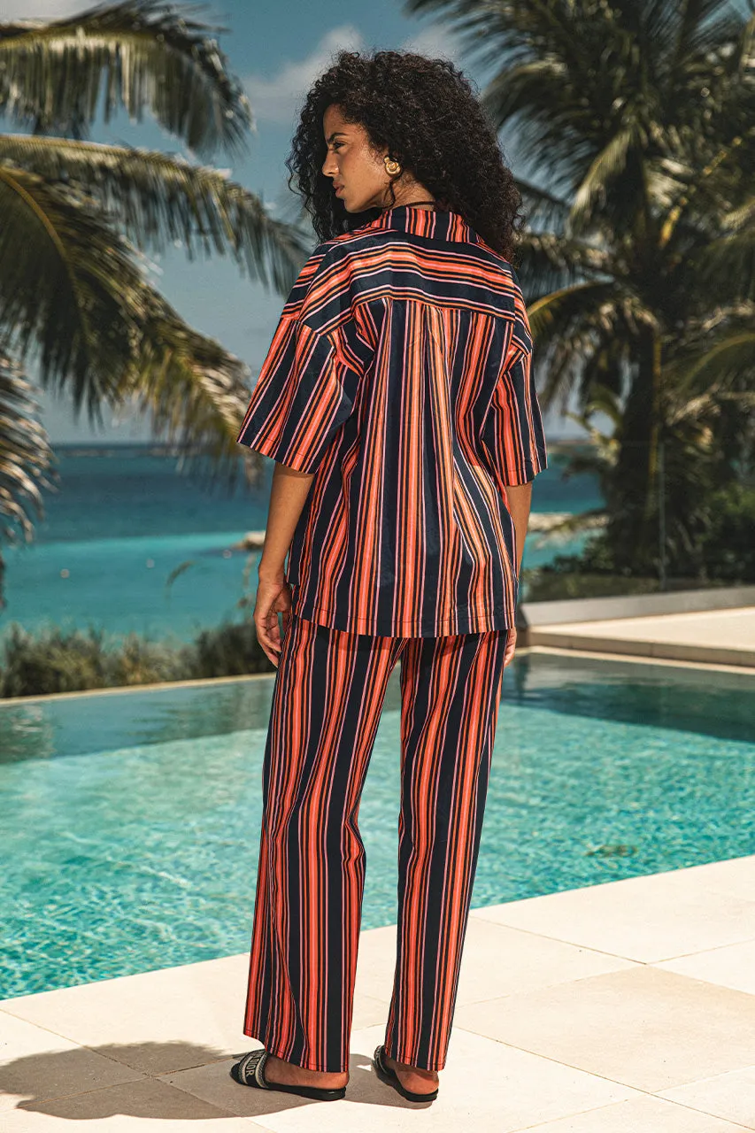 GABBIE TOP - ORANGE/NAVY sold by Runaway The Label product image thumbnail 2