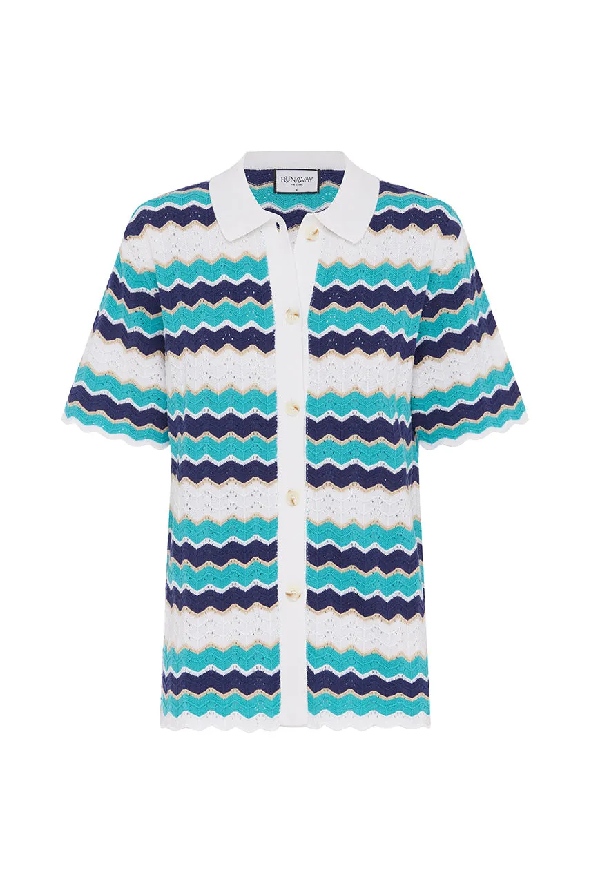 HUBERT TOP - BLUE MULTI sold by Runaway The Label product image thumbnail 3