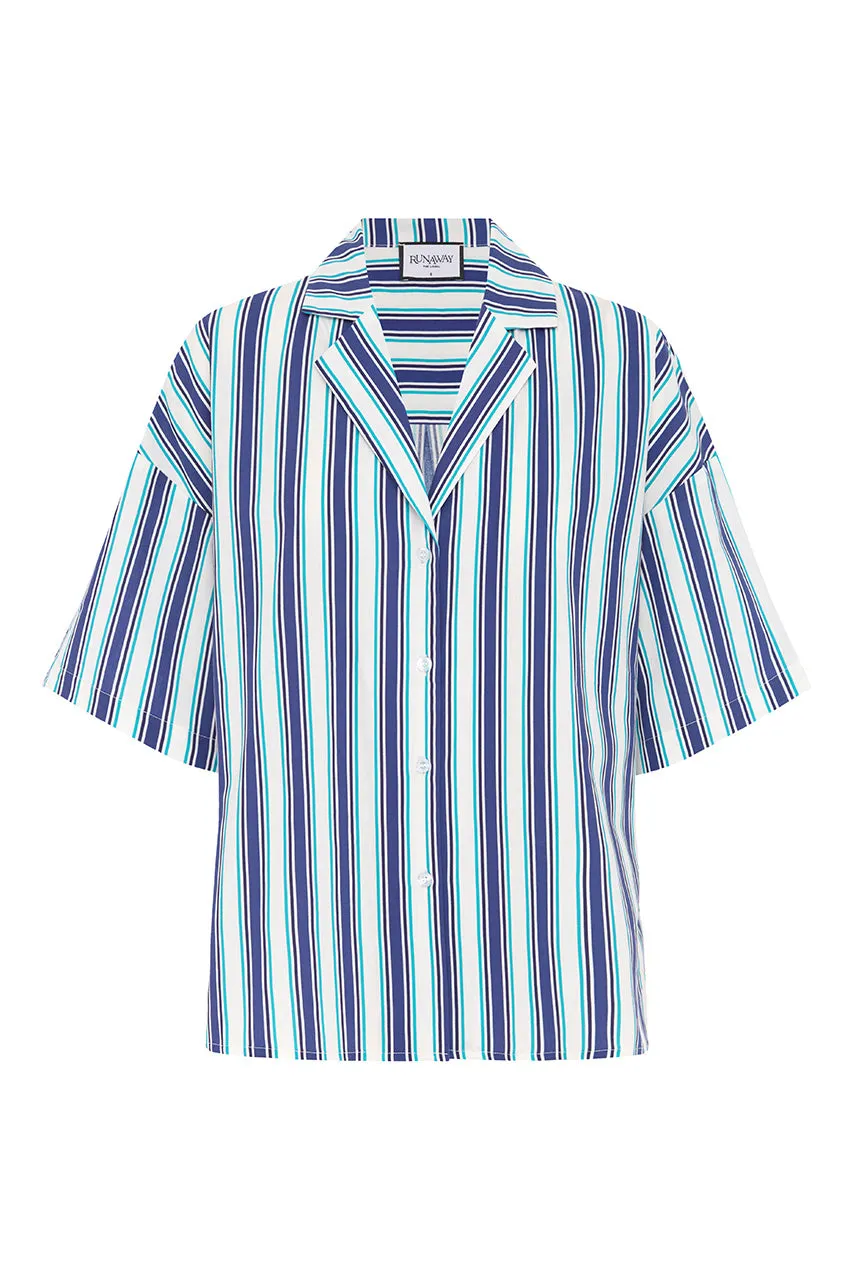 GABBIE TOP - BLUE MULTI sold by Runaway The Label product image thumbnail 3