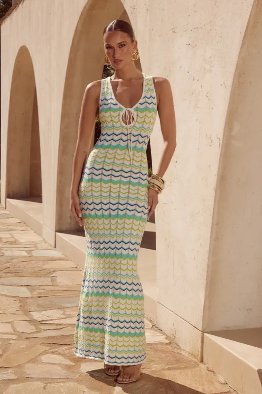 ANDREA MAXI DRESS - GREEN MULTI sold by Runaway The Label