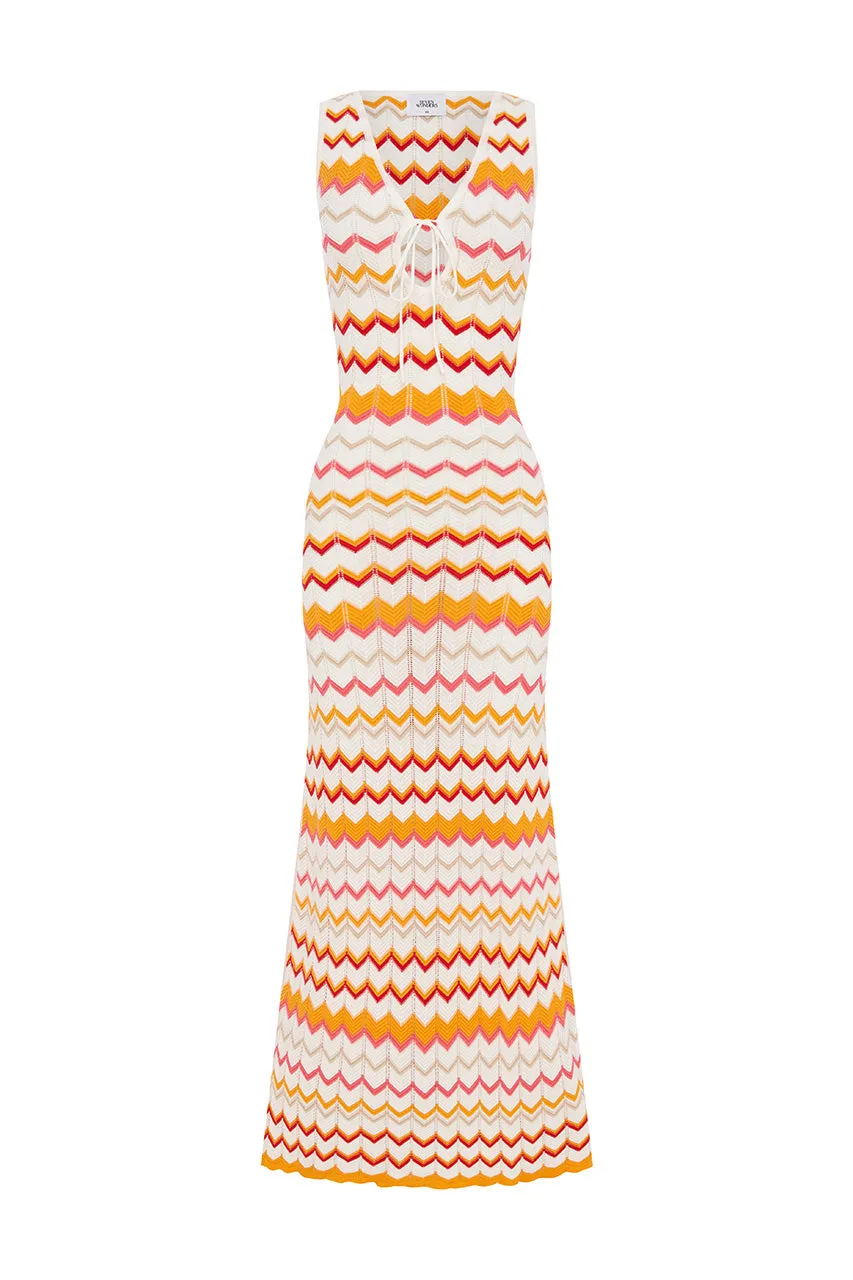 ANDREA MAXI DRESS - ORANGE MULTI sold by Runaway The Label product image thumbnail 5
