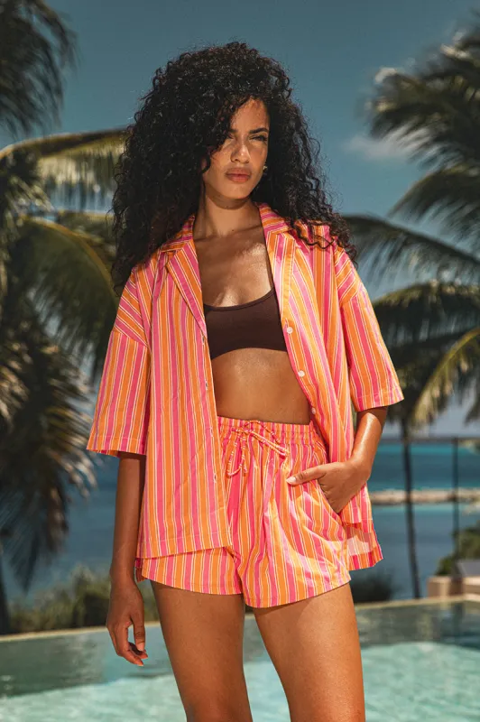 GABBIE TOP - PINK ORANGE sold by Runaway The Label