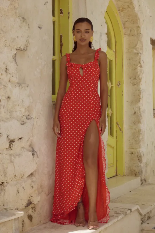 EVEY MAXI DRESS - RED sold by Runaway The Label