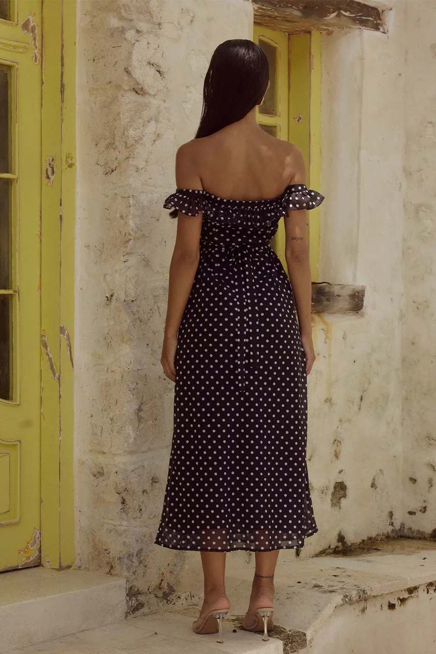 LAYANA MIDI DRESS - BLACK/WHITE sold by Runaway The Label product image thumbnail 2