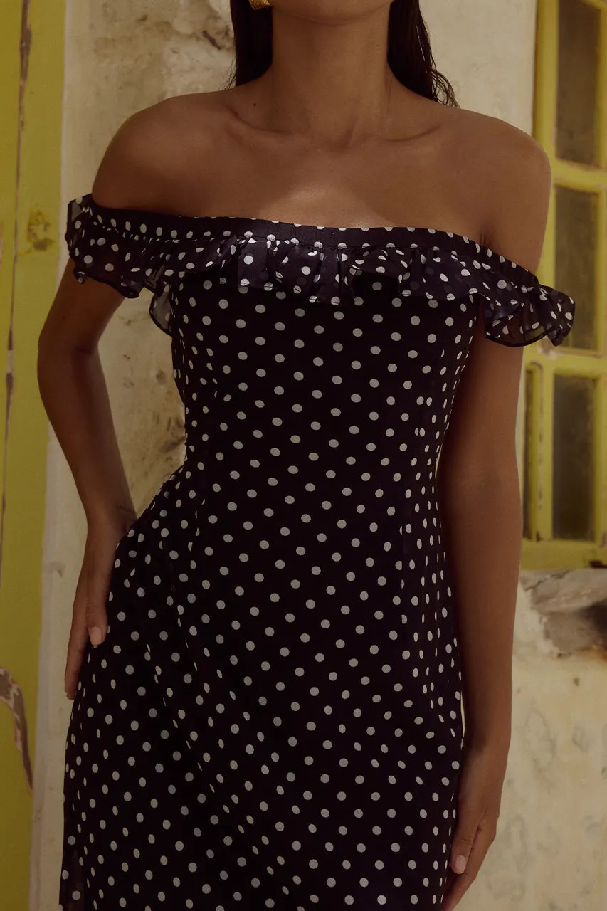 LAYANA MIDI DRESS - BLACK/WHITE sold by Runaway The Label product image thumbnail 4