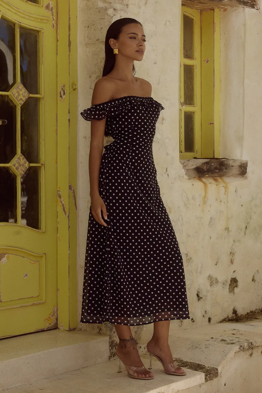 LAYANA MIDI DRESS - BLACK/WHITE sold by Runaway The Label product image thumbnail 3