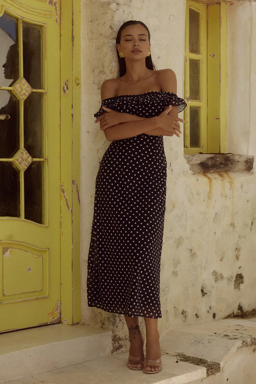 LAYANA MIDI DRESS - BLACK/WHITE sold by Runaway The Label product image thumbnail 5