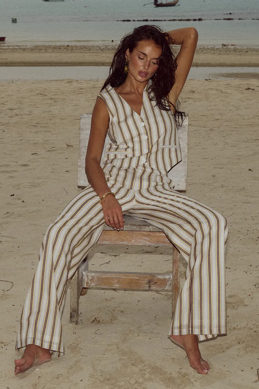 ZORIA PANT - VORY STRIPE sold by Runaway The Label product image thumbnail 3