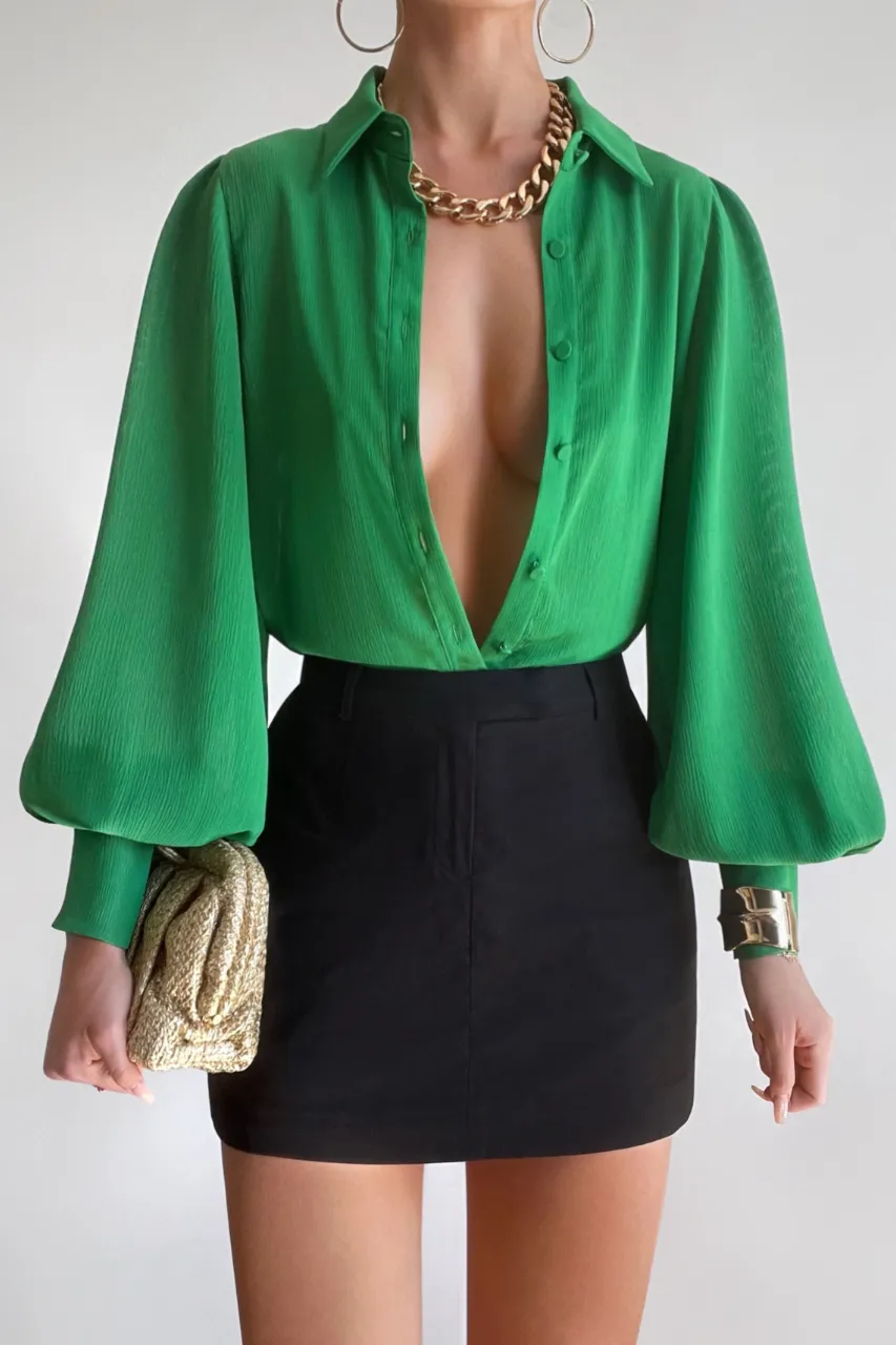 FLEETWOOD BLOUSE - GREEN sold by Runaway The Label
