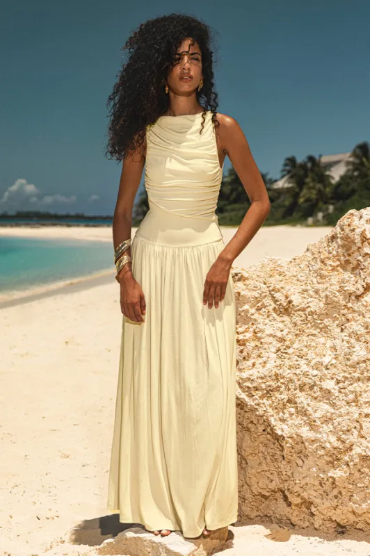 NALLA MAXI DRESS - LEMON sold by Runaway The Label