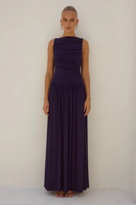 NALLA MAXI DRESS - NAVY sold by Runaway The Label