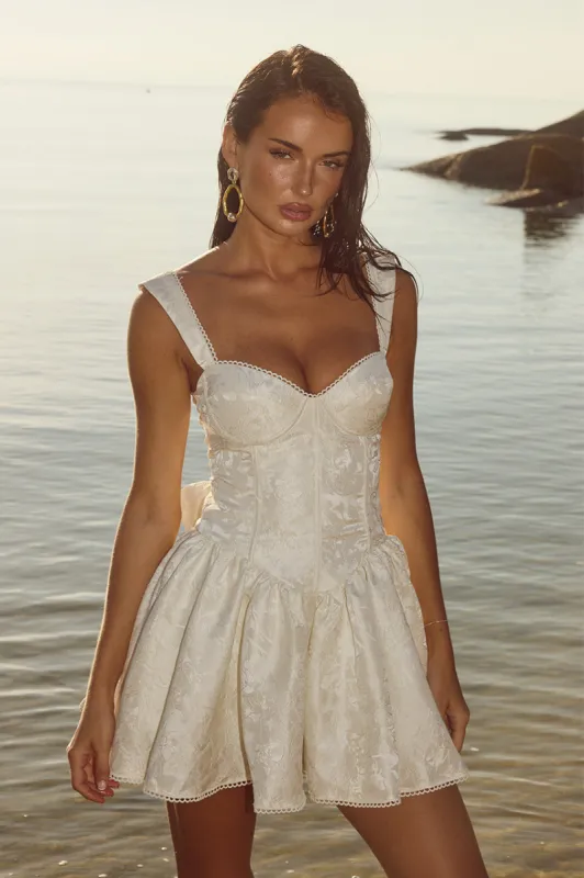 JOELLE MINI DRESS - IVORY sold by Runaway The Label