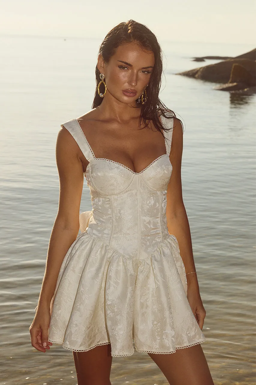 JOELLE MINI DRESS - IVORY sold by Runaway The Label