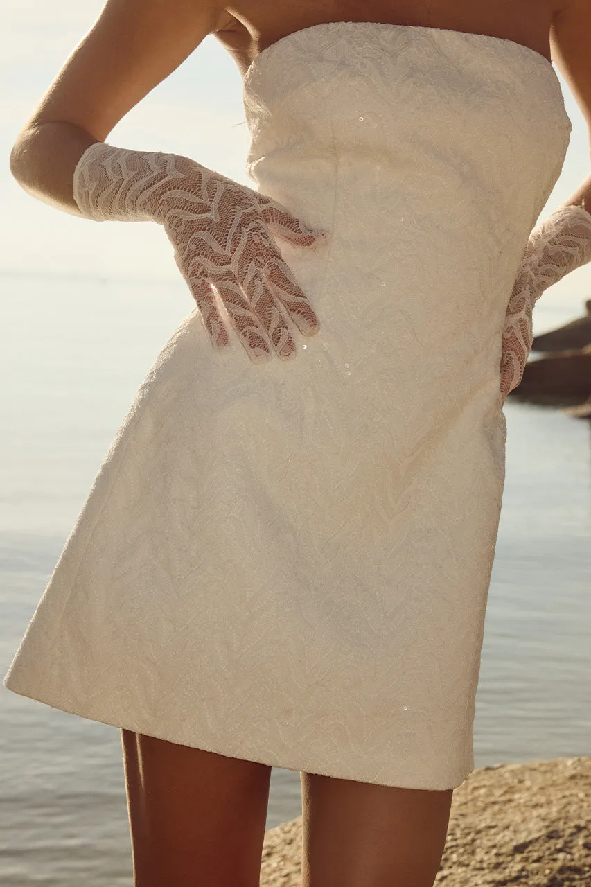 CARLETI MINI DRESS - IVORY sold by Runaway The Label product image thumbnail 5