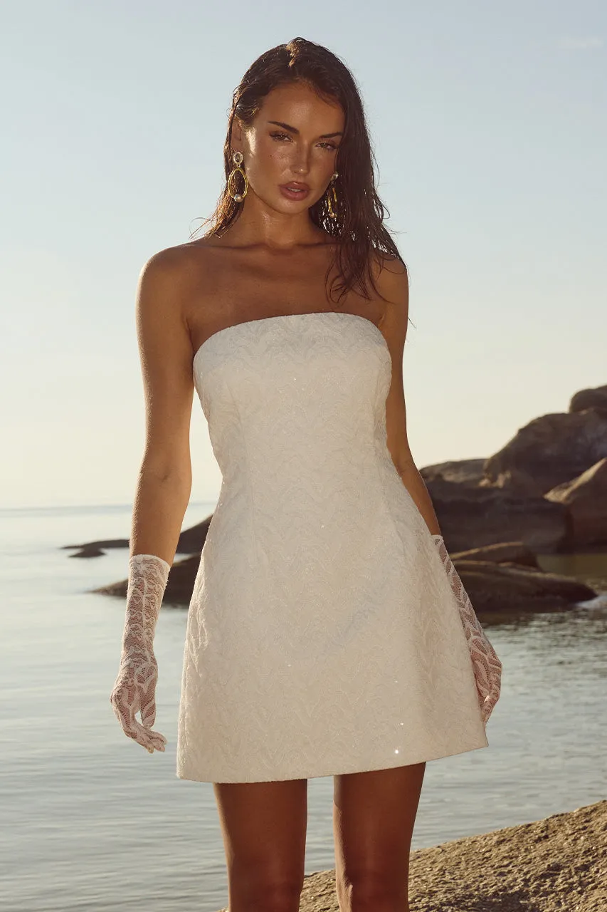 CARLETI MINI DRESS - IVORY sold by Runaway The Label product image thumbnail 4