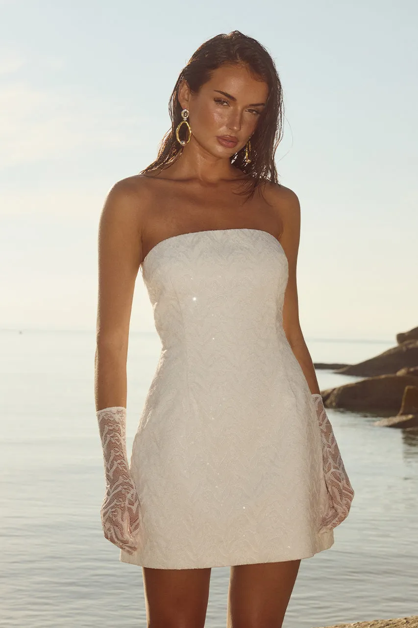 CARLETI MINI DRESS - IVORY sold by Runaway The Label