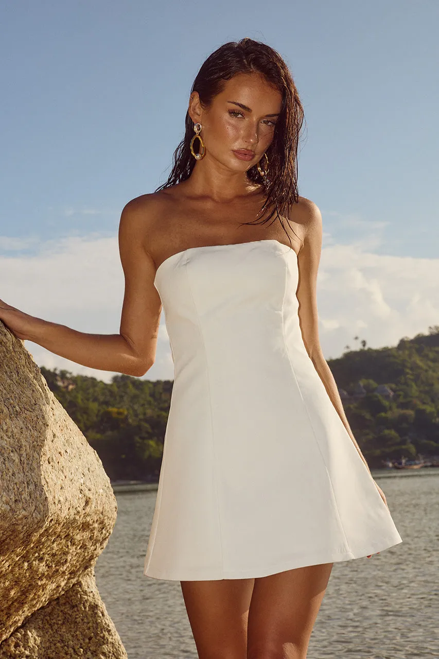 LOLANA MINI DRESS - IVORY sold by Runaway The Label product image thumbnail 5
