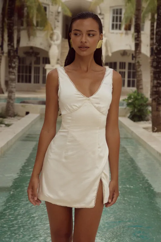 TERESA MINI DRESS - IVORY sold by Runaway The Label