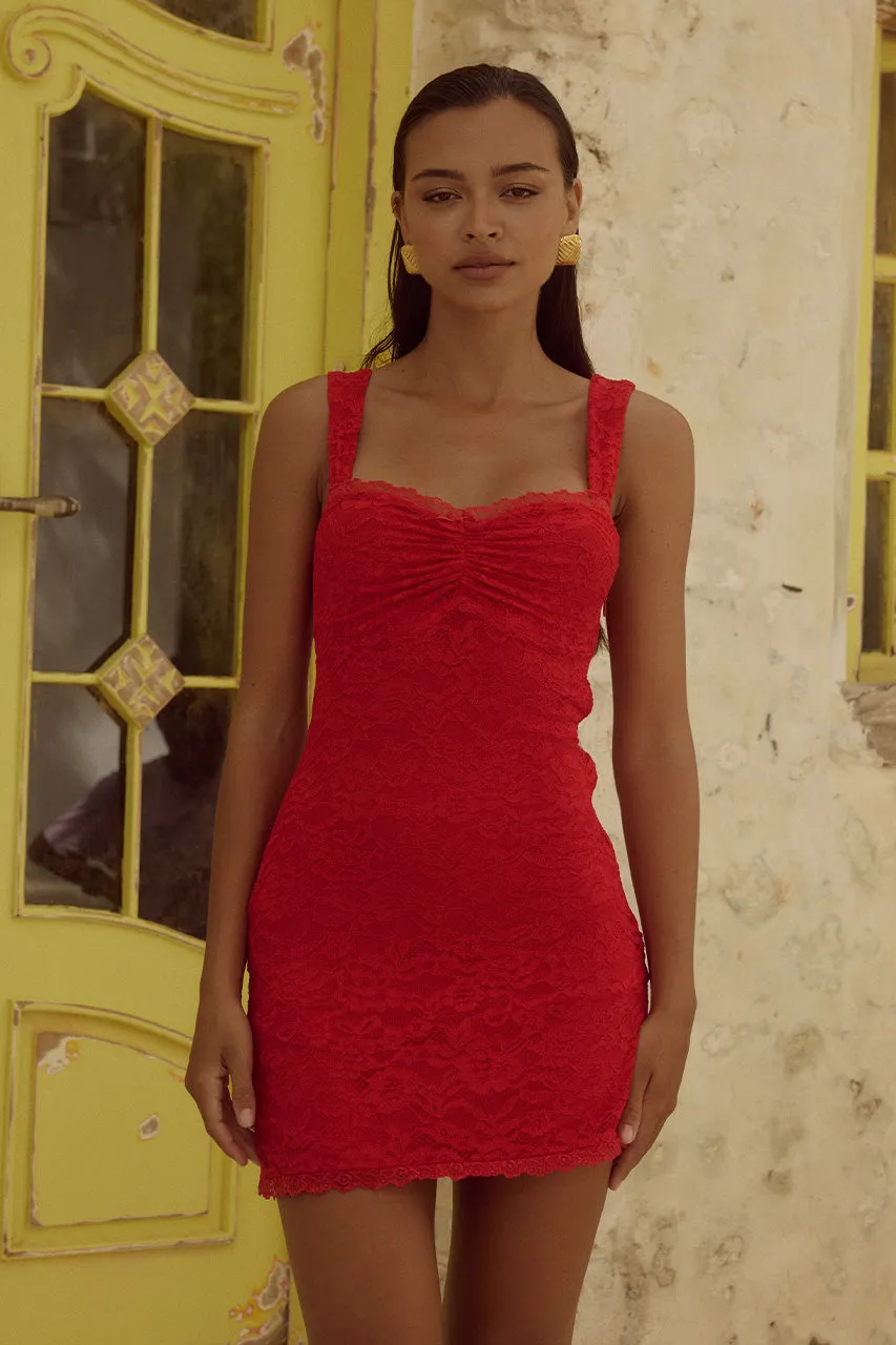 VALERIE MINI DRESS - RED sold by Runaway The Label product image thumbnail 2