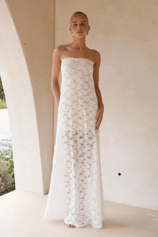 KINERA MAXI DRESS - WHITE sold by Runaway The Label