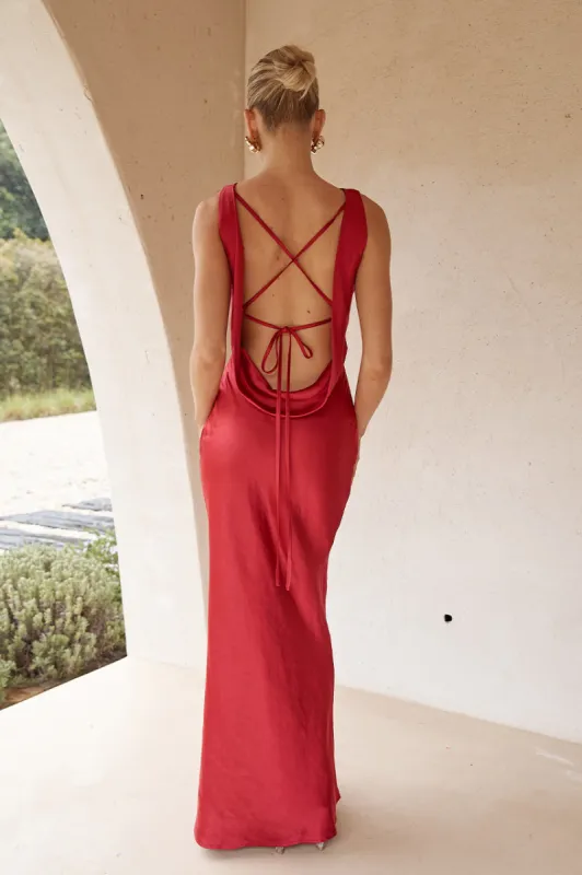 ADAIR MAXI DRESS - CHERRY sold by Runaway The Label