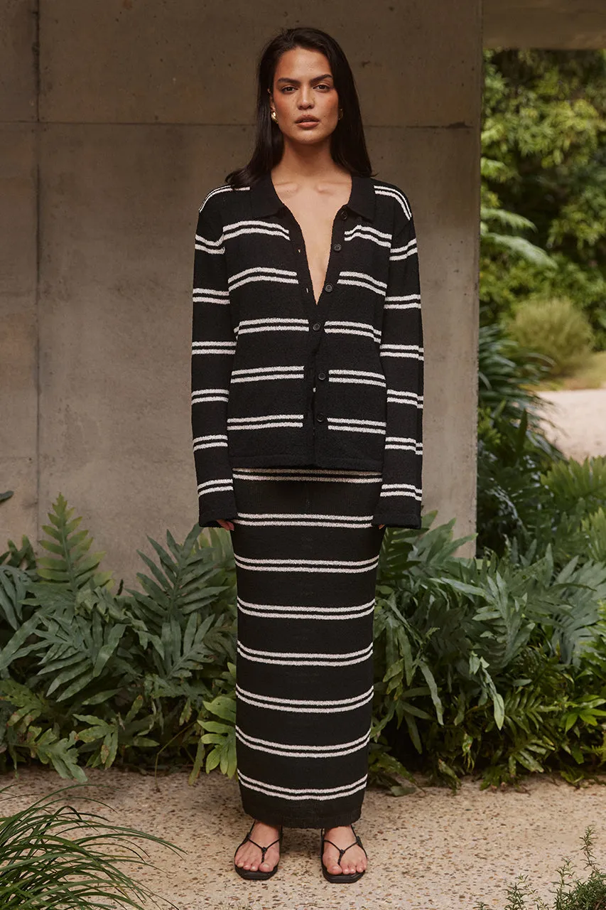 SALONE TOP - BLACK/CREAM sold by Runaway The Label