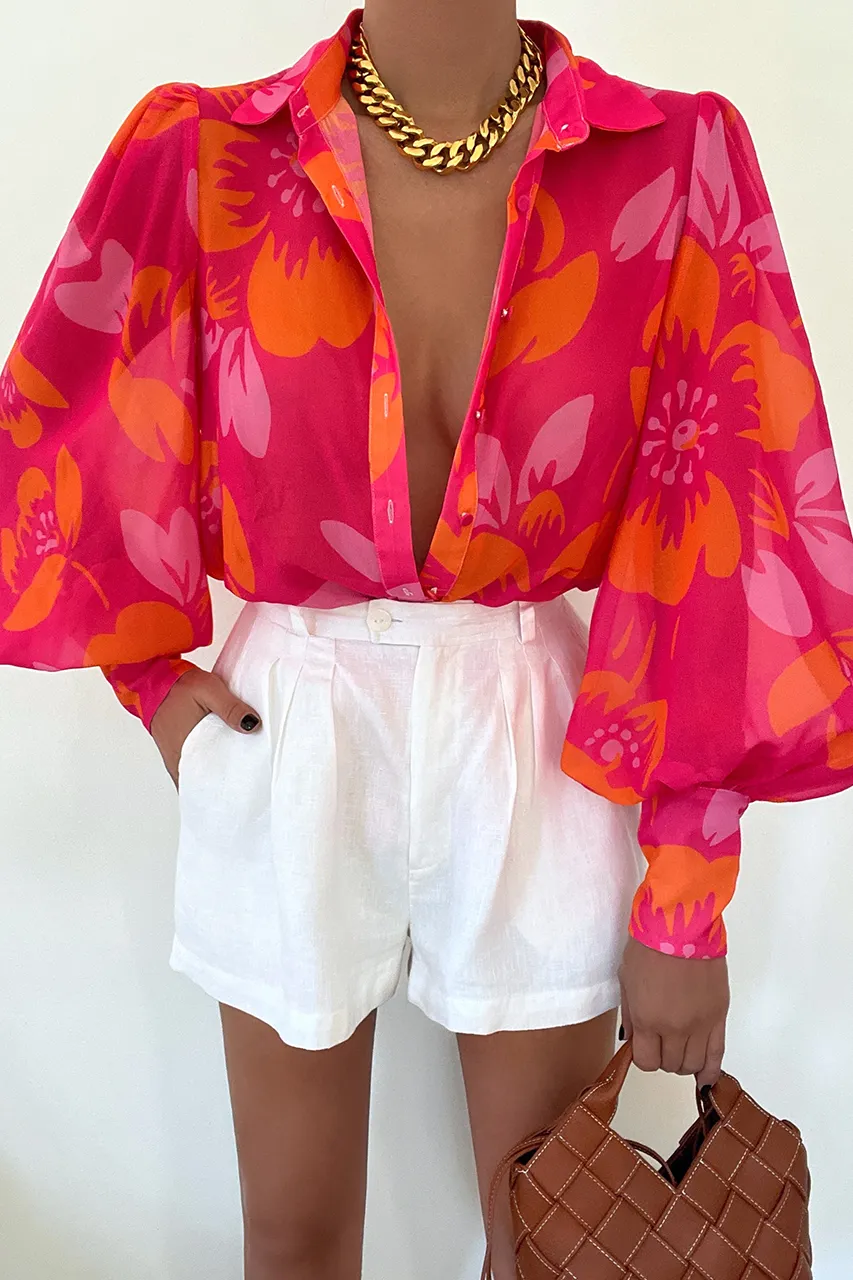 Fleetwood Blouse - Amisha Pink sold by Runaway The Label