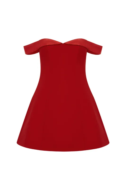EBONY MINI DRESS - RED sold by Runaway The Label