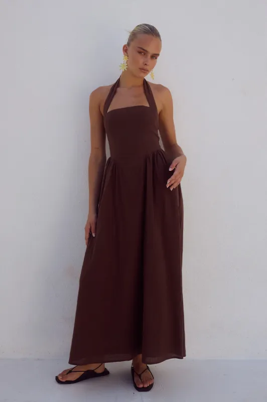 LOCKLEA MIDI DRESS - CHOCOLATE sold by Runaway The Label