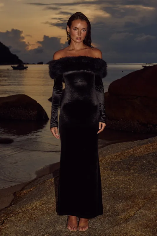 SIANI MAXI DRESS - BLACK sold by Runaway The Label