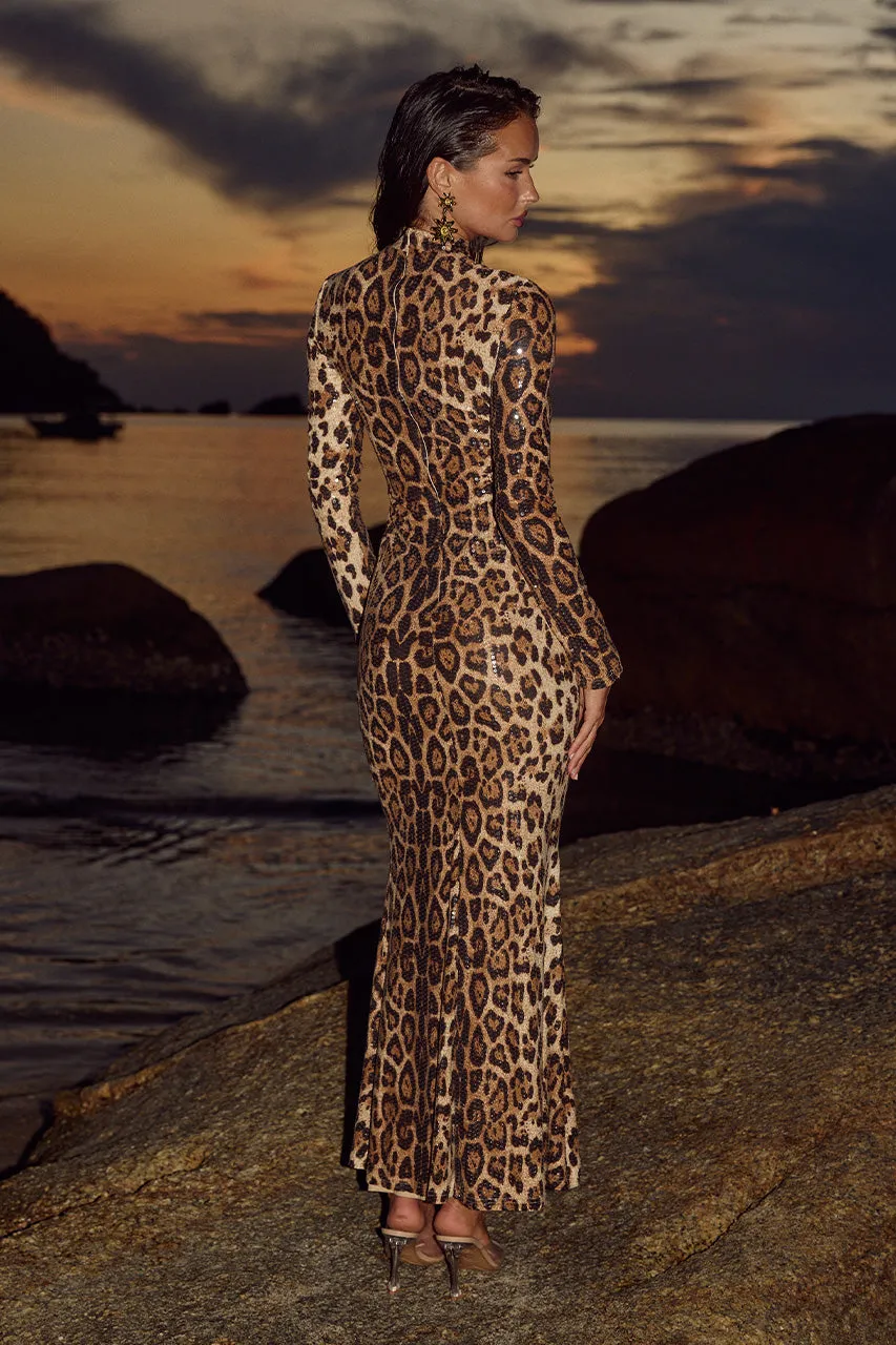 SAYLOR MAXI DRESS - LEOPARD sold by Runaway The Label product image thumbnail 2