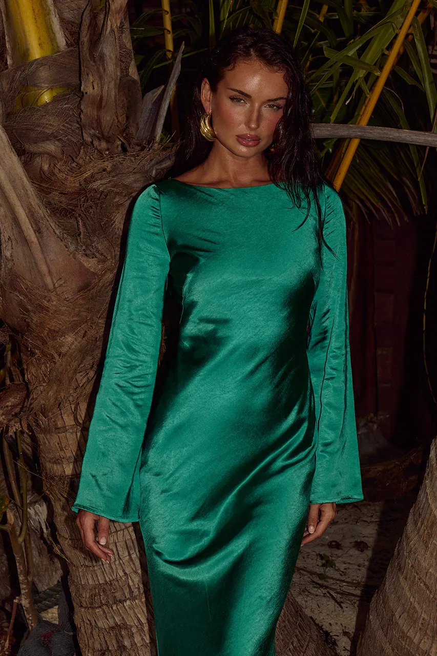 XARIA MAXI DRESS - EMERALD sold by Runaway The Label product image thumbnail 4
